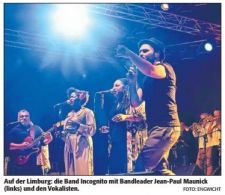 Auf der Limburg: die Band Incognito mit Bandleader Jean-Paul Maunick (links) und den Vokalisten.